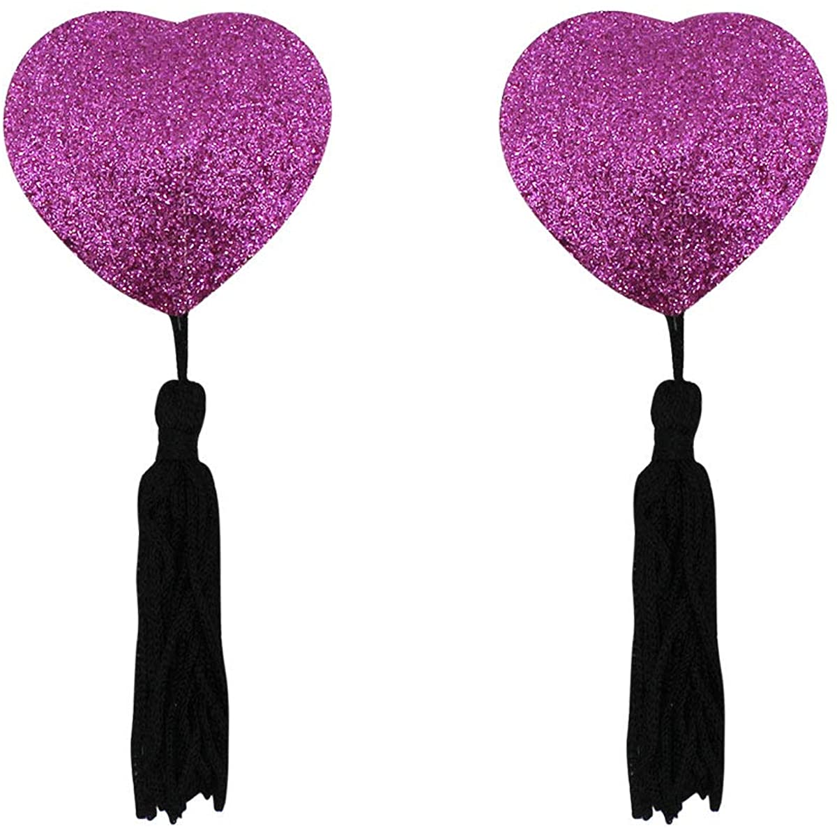 Price:$8.99 Sexy Heart-Shaped Pasties Reusable Silicone Adhesive Nipple Cover Bra with Tassel at Amazon Women’s Clothing store