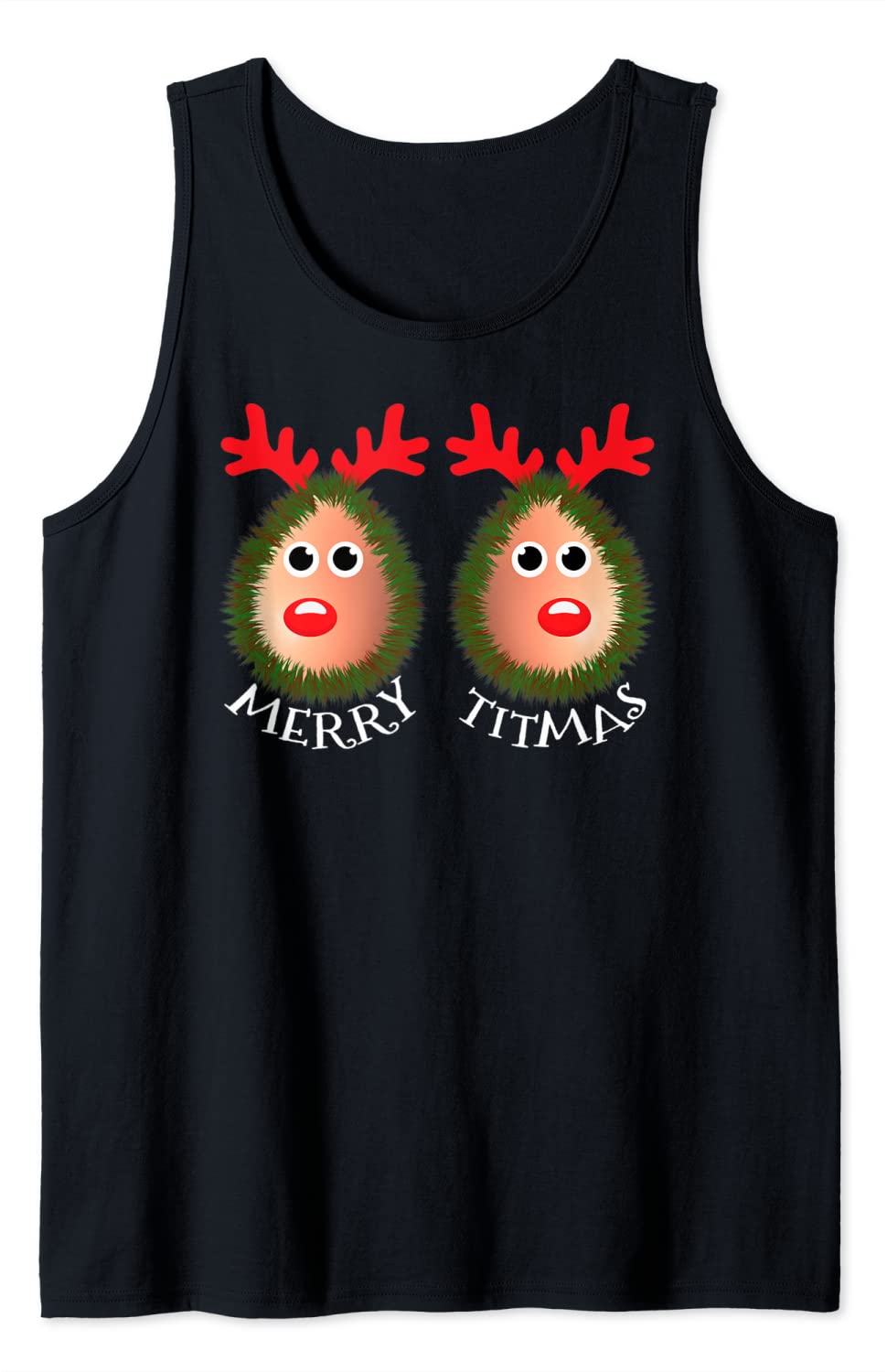 Price:$19.99 Titmas Naughty Christmas Sweater Reindeer Boobs Ugly Tank Top : Clothing, Shoes & Jewelry