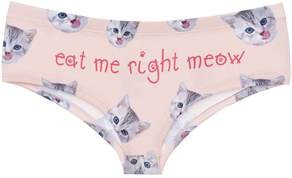 Price:$9.95 Cat Boy Shorts Panties for Pet Lovers - Sexy Funny Novelty Women's 3D Printed Cheeky Hipster Underwear at Amazon Women’s Clothing store