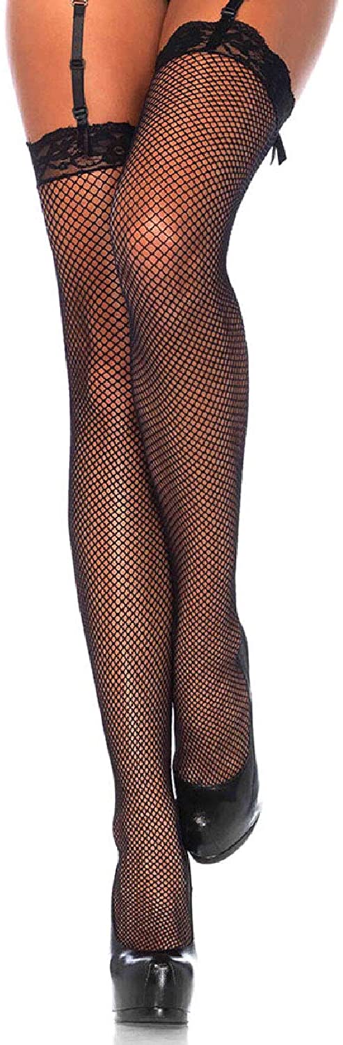 Price:$6.84 Avenue Women's Lace Top Fishnet Stockings: Clothing, Shoes & Jewelry