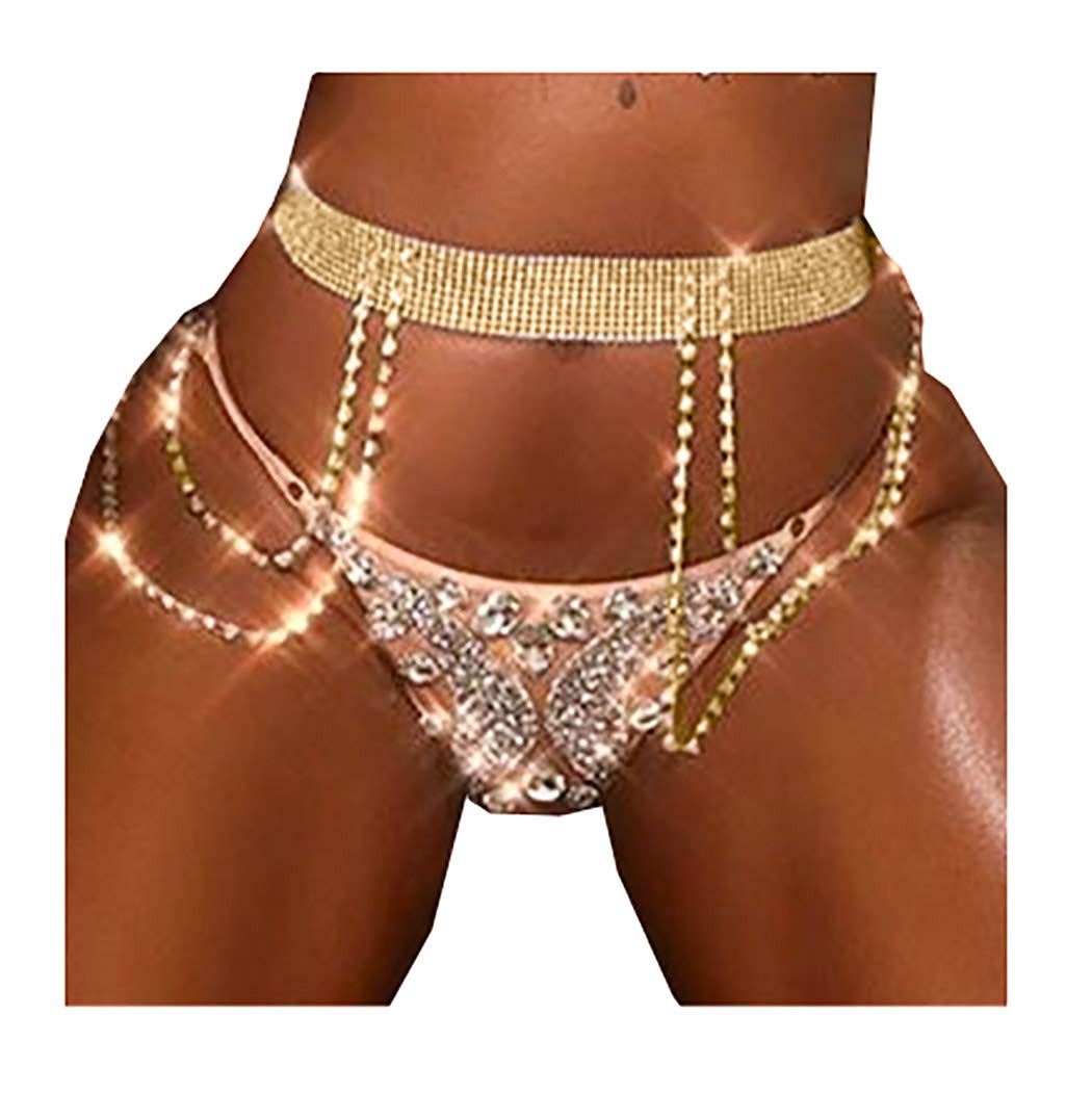 Price:$9.66 Boho Rhinestone Waist Chains Silver Crystal Hip Chain Belly Belts Fashion Bikini Rave Festival Party Beach Clubwear Accessories Jewelry for Women and Girls (Gold) : Clothing, Shoes & Jewelry