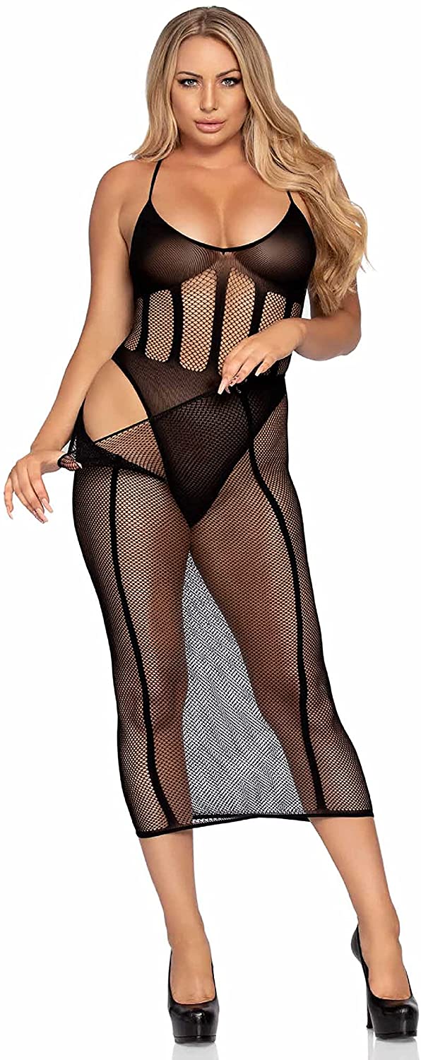 Price:$24.99 Avenue Women's 2 Piece Net and Opaque Bodysuit and Matching Skirt Set, Black, O/S: Clothing, Shoes & Jewelry