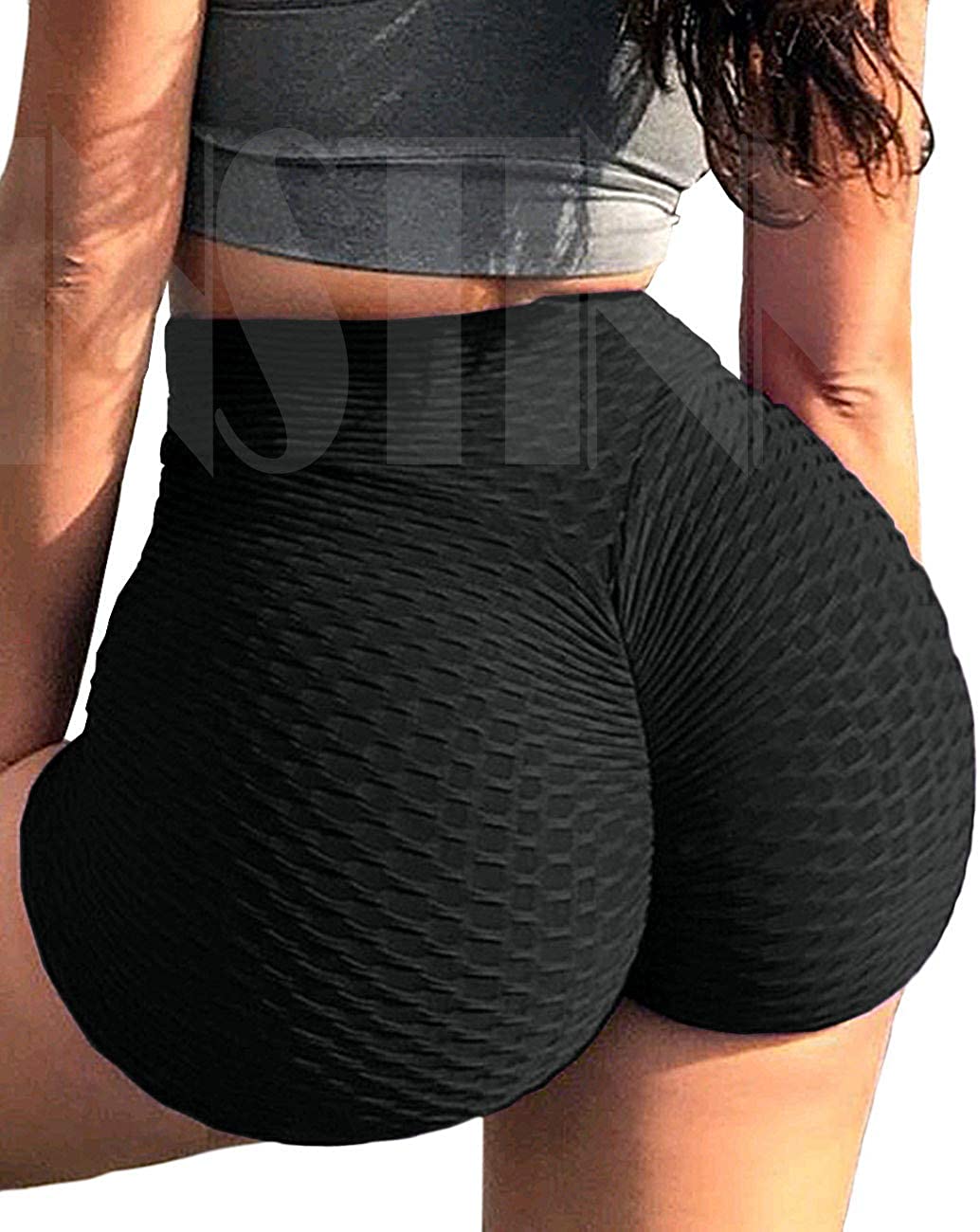 Price:$7.99 Womens Workout Scrunch Shorts Peach Butt Lifting High Waist Anti Cellulite Textured Sexy Booty Hot Pants at Amazon Women’s Clothing store