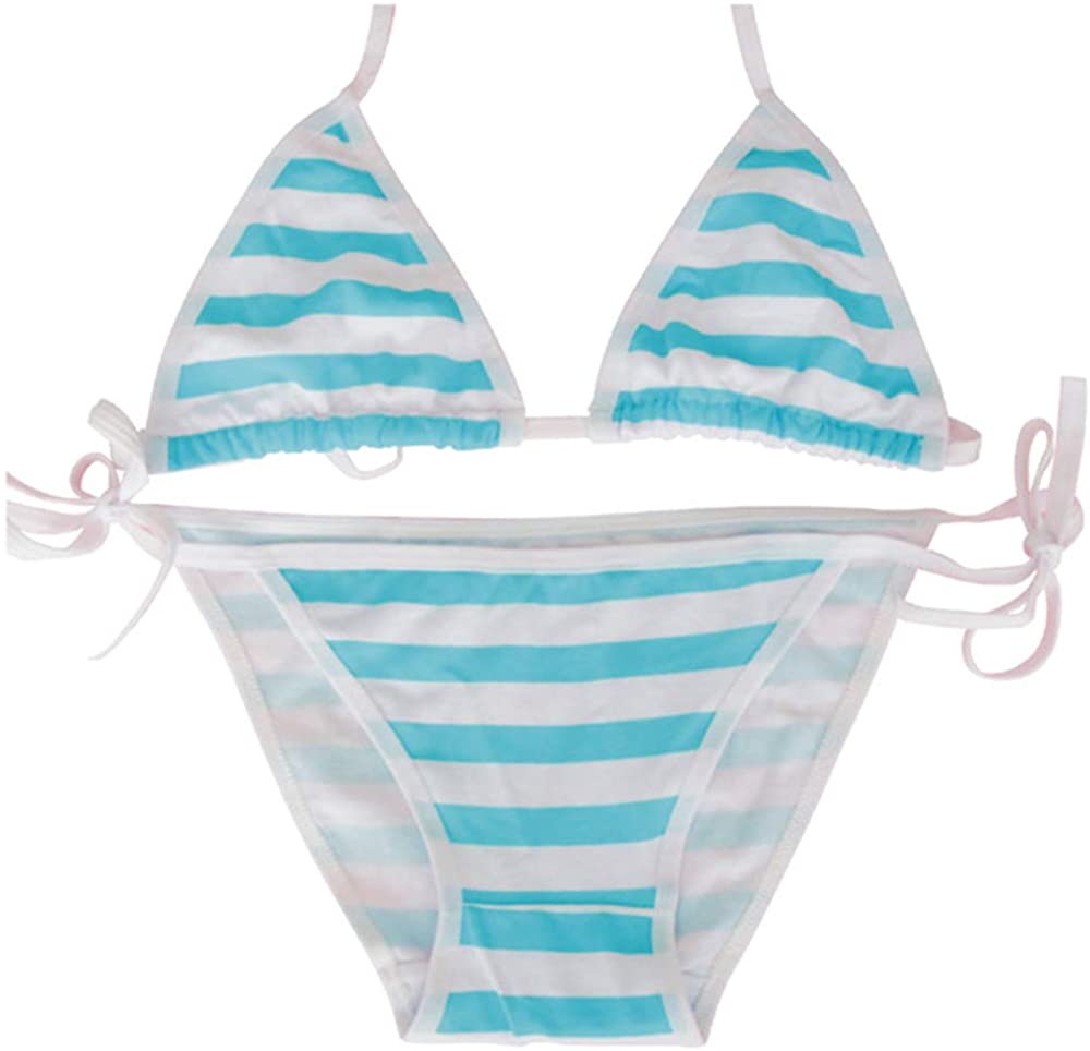 Price:$12.99 Japanese Style Blue/Pink Stripe Strawberry Sexy Bikini Lingerie Women Panties Cotton Underwear Cosplay (Blue Stripe) at Amazon Women’s Clothing store