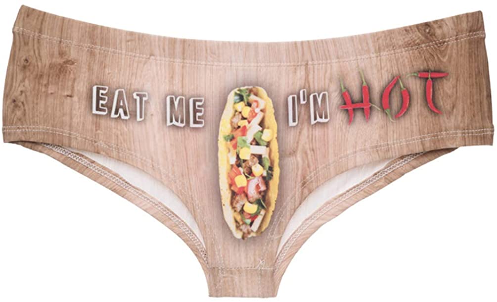 Price:$9.95 Boy Shorts Panties for Food Lovers - Sexy Funny Novelty Women's 3D Printed Cheeky Hipster Underwear at Amazon Women’s Clothing store