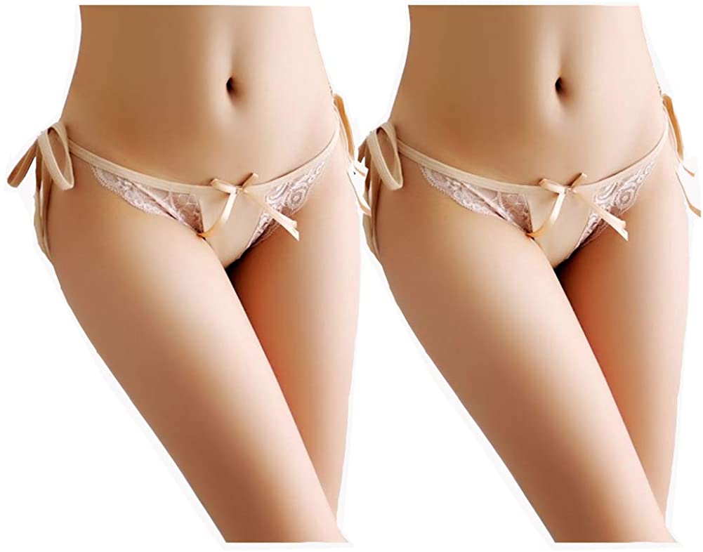 Price:$5.99 Bikini Panties Underwear Lace women briefs for women pack Hipster Seamless Sexy Hi Cuts Half Back Coverage Panties (Beige) at Amazon Women’s Clothing store