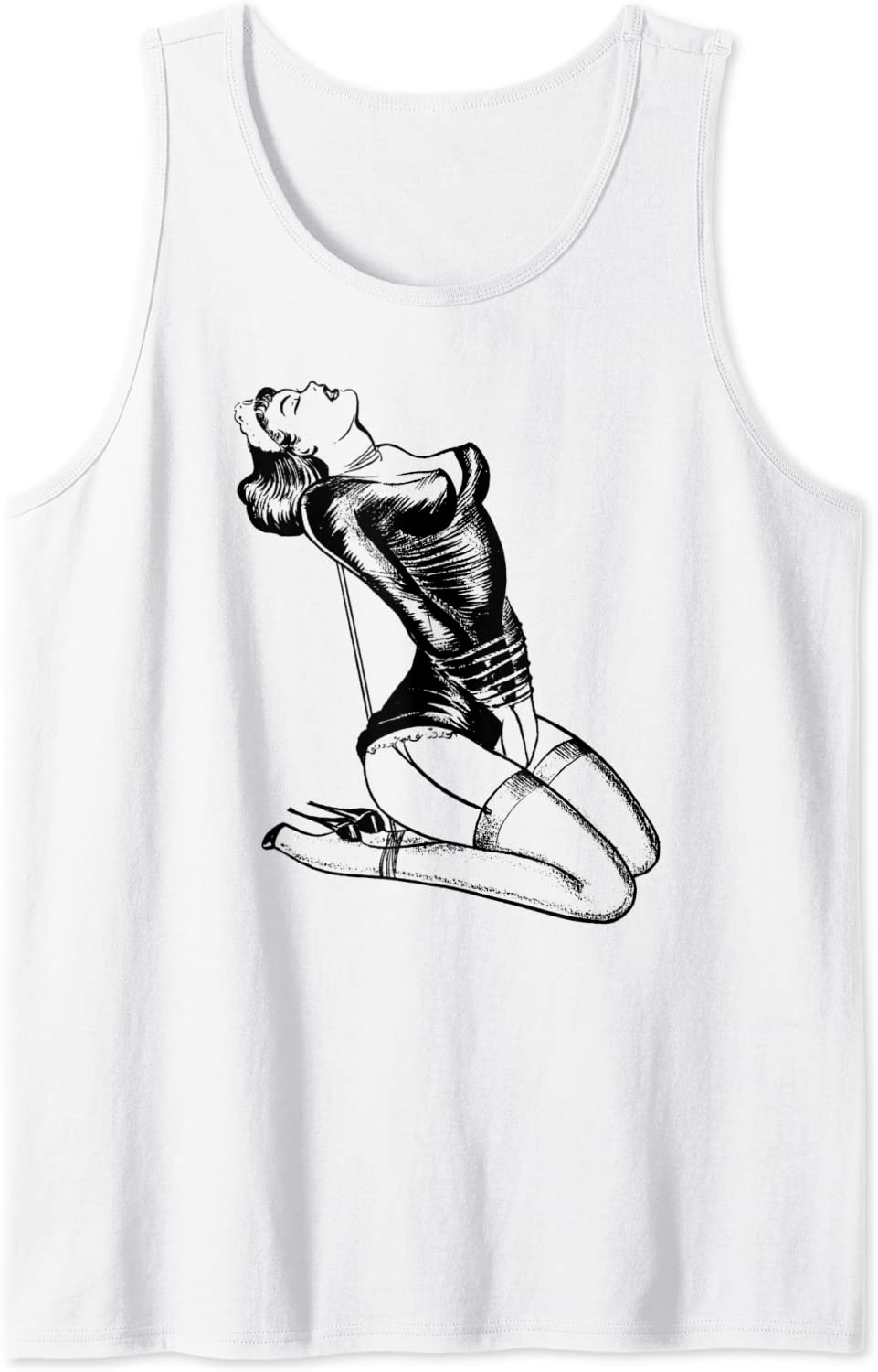 Price:$21.99 French Maid Lingerie Retro Rope Bondage Western BDSM Tank Top : Clothing, Shoes & Jewelry