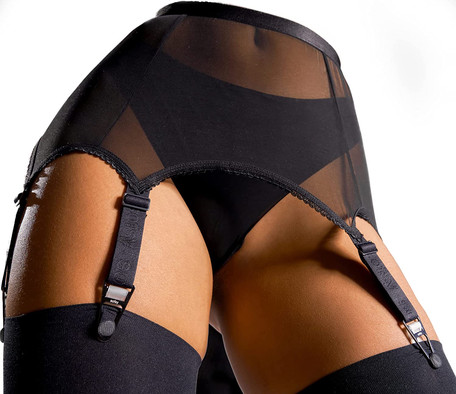 Price:$19.99 Mesh Garter Belt with Straps for Thigh High Stockings/Lingerie Women (Garter Belt Sold Separately from Stockings) : Clothing, Shoes & Jewelry