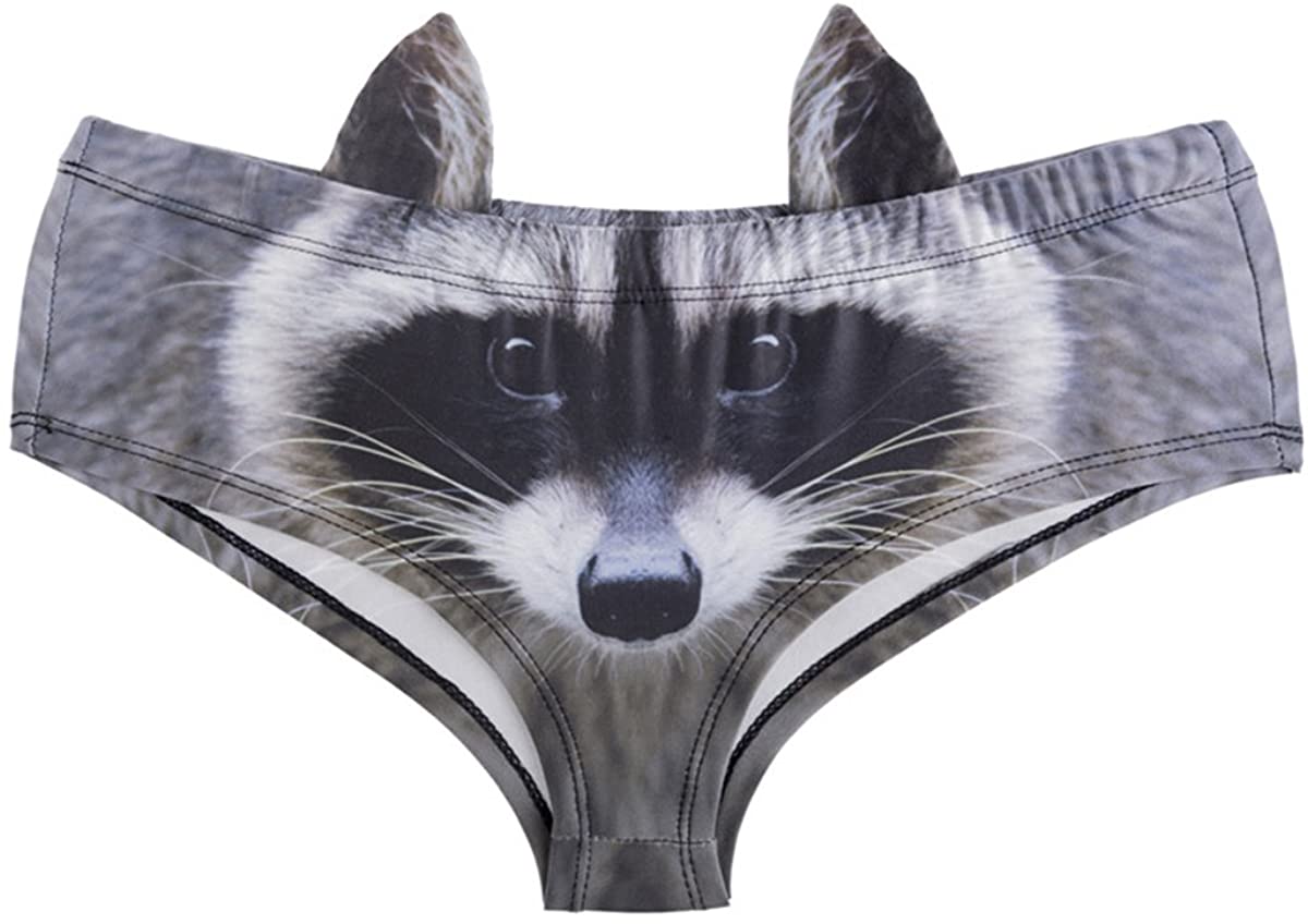 Price:$7.59 Sexy 3D Animal Print Briefs Underpants Hipster Soft Seamless Underwear Lingerie Knickers (Dark Grey) at Amazon Women’s Clothing store