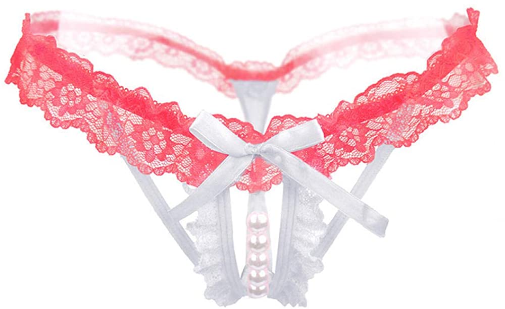 Price:$8.13 Massage Allure Lace Hollow Sexy Ladies Underwear Transparent Elastic T-Pants-One Size-White : Clothing, Shoes & Jewelry