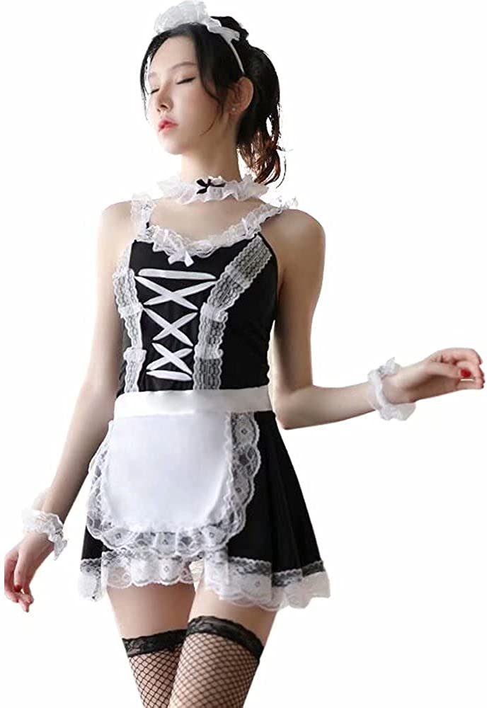 Price:$17.99 maid costume Bras for women cosplay Outfits Panties sets for women Lovely (7912) : Clothing, Shoes & Jewelry