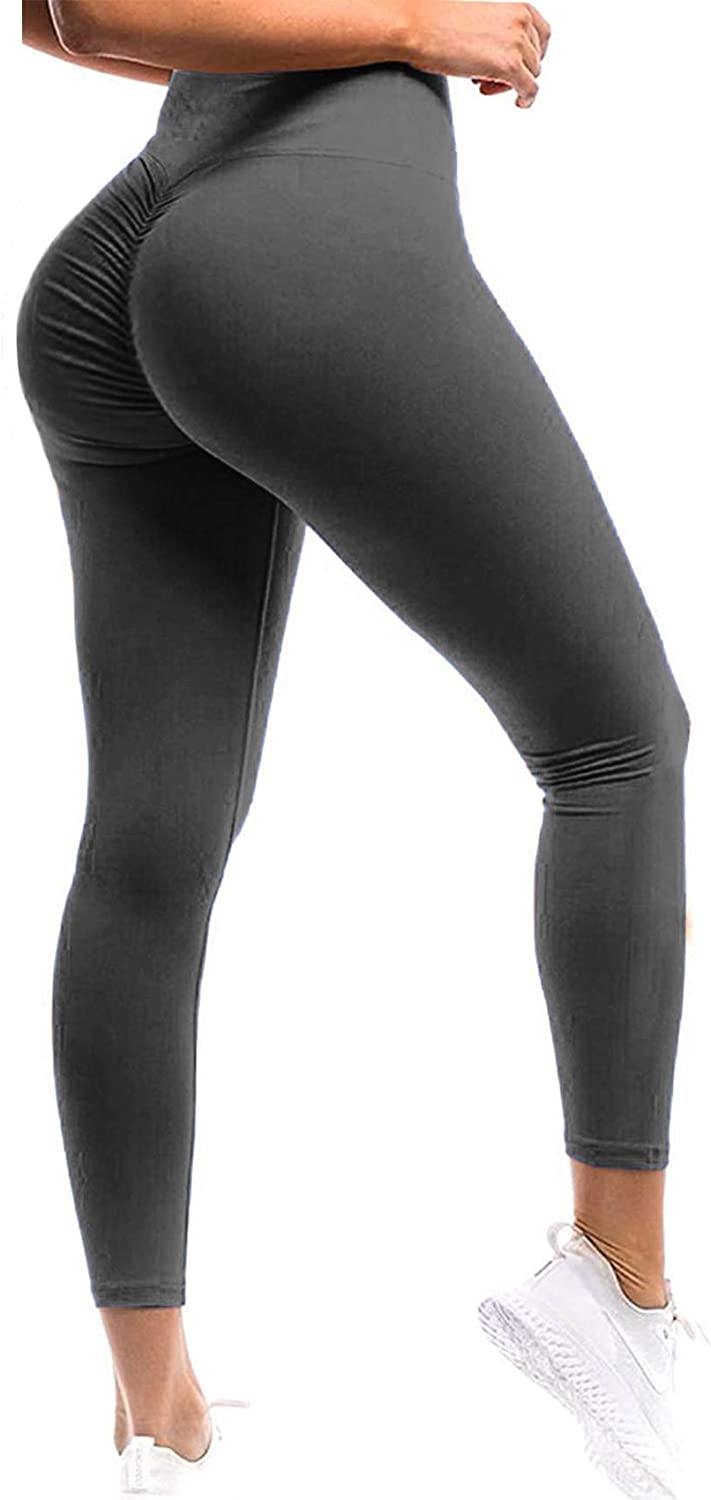 Price:$11.19 Women Scrunch Butt Leggings High Waisted Ruched Yoga Pants Workout Butt Lifting at Amazon Women’s Clothing store
