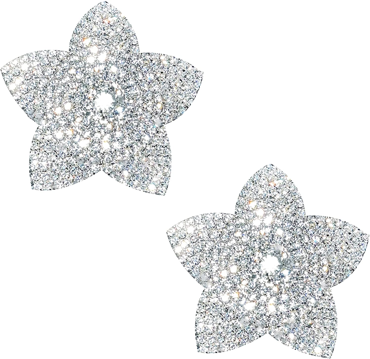 Price:$23.99 Nude Burstin' Blooms Crystal Jewel Burlesque Reusable Nipztix Pasties Nipple Covers for Festival, Raves, Party, Lingerie and More, Medical Grade Adhesive, Waterproof and Sweatproof, Made in USA at Amazon Women’s Clothing store