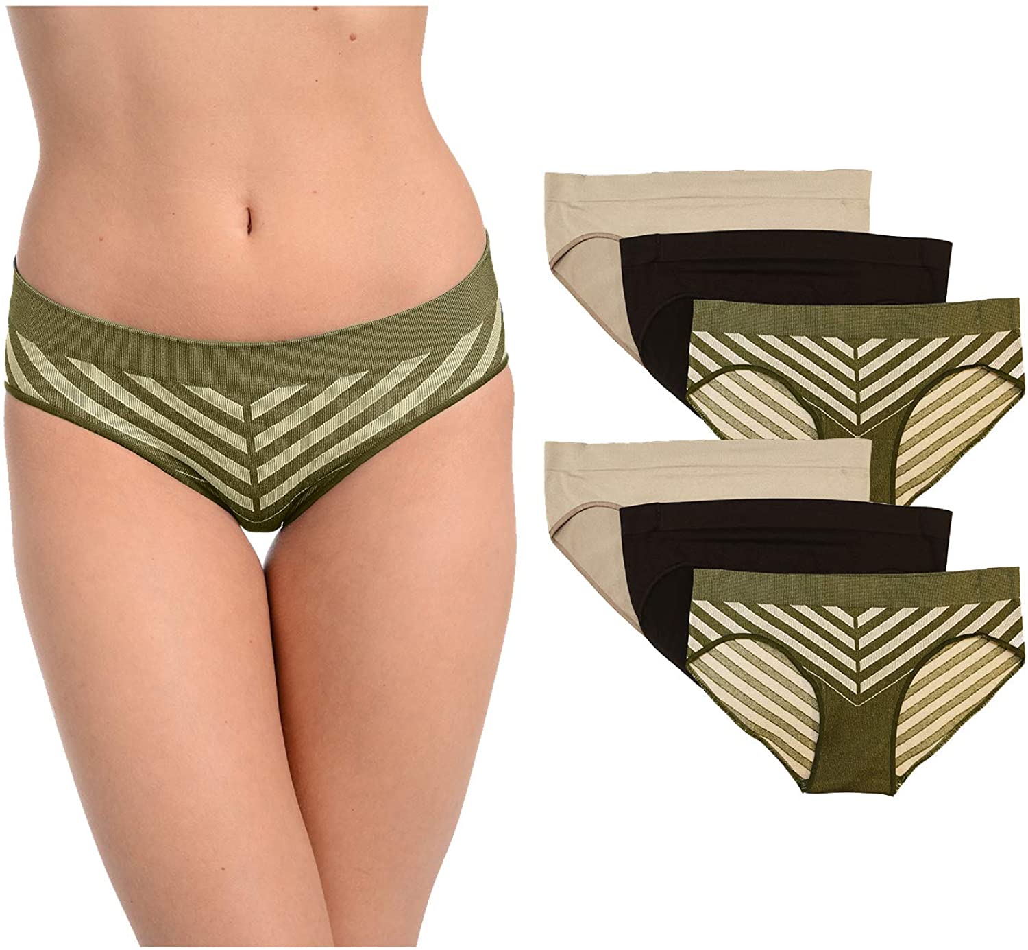 Price:$19.99 8 Basic's Women's 6 Piece Pack Performance Hipster Panties at Amazon Women’s Clothing store