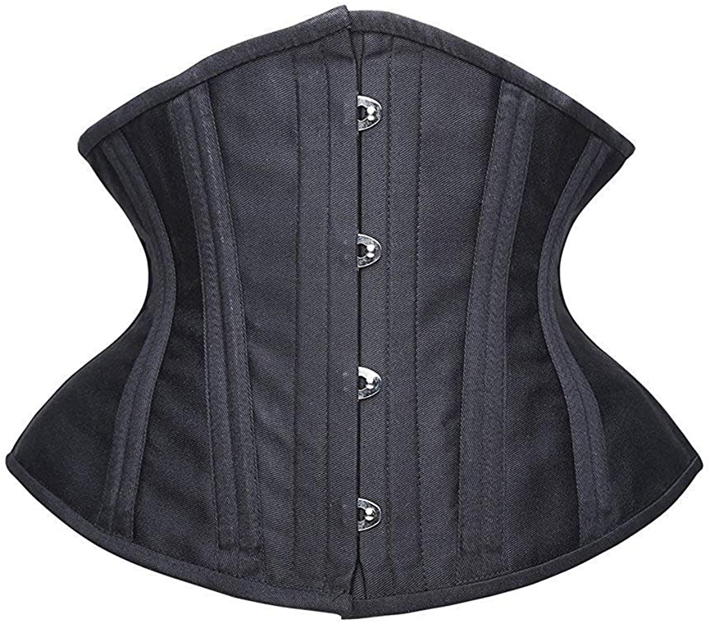 Price:$35.99 Women's Heavy Duty Corset Double Steel Boned Waist Trainer Corsets Underbust Body Shaper at Amazon Women’s Clothing store