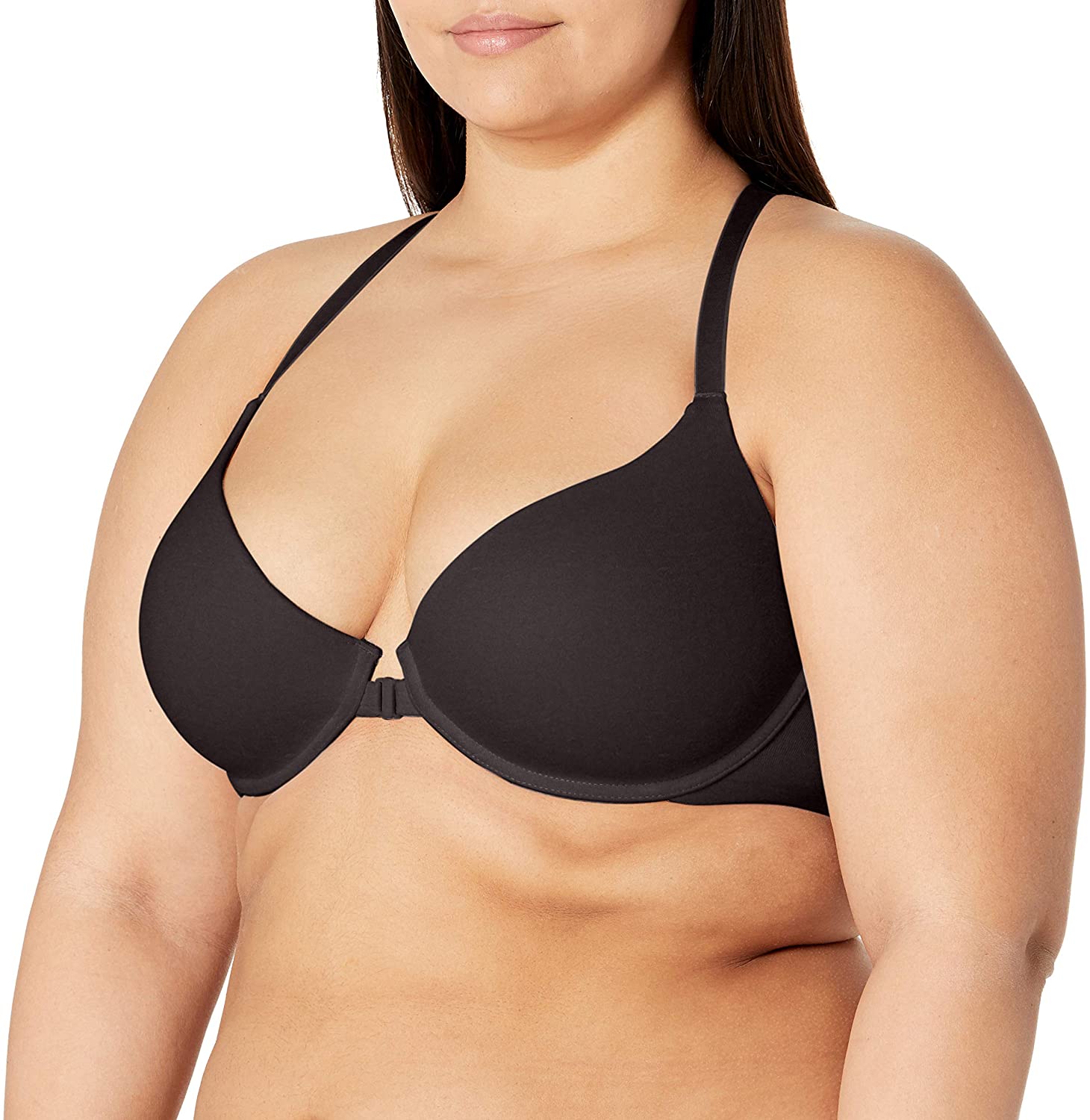 Price:$10.08 Women's Front Closure T Shirt Bra for All Day Comfort with Plush Underwire & Adjustable T Back Straps at Amazon Women’s Clothing store