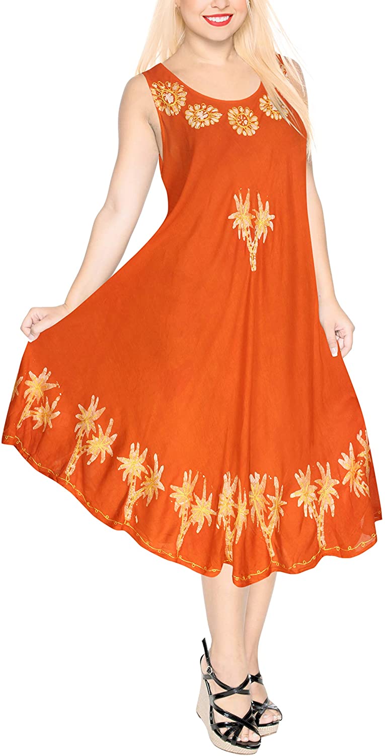Price:$18.99 LEEWomen Nightgown Sexy Sleeveless Short Nightshirt Slip Sleepshirt Chemise L-XL Orange_T693 at Amazon Women’s Clothing store