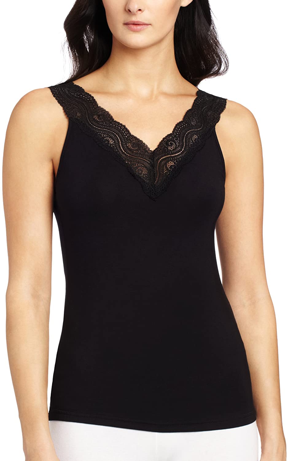 Price:$17.19 Etoile Women's Reversible Lace Trim Camisole at Amazon Women’s Clothing store: Tank Top And Cami Shirts