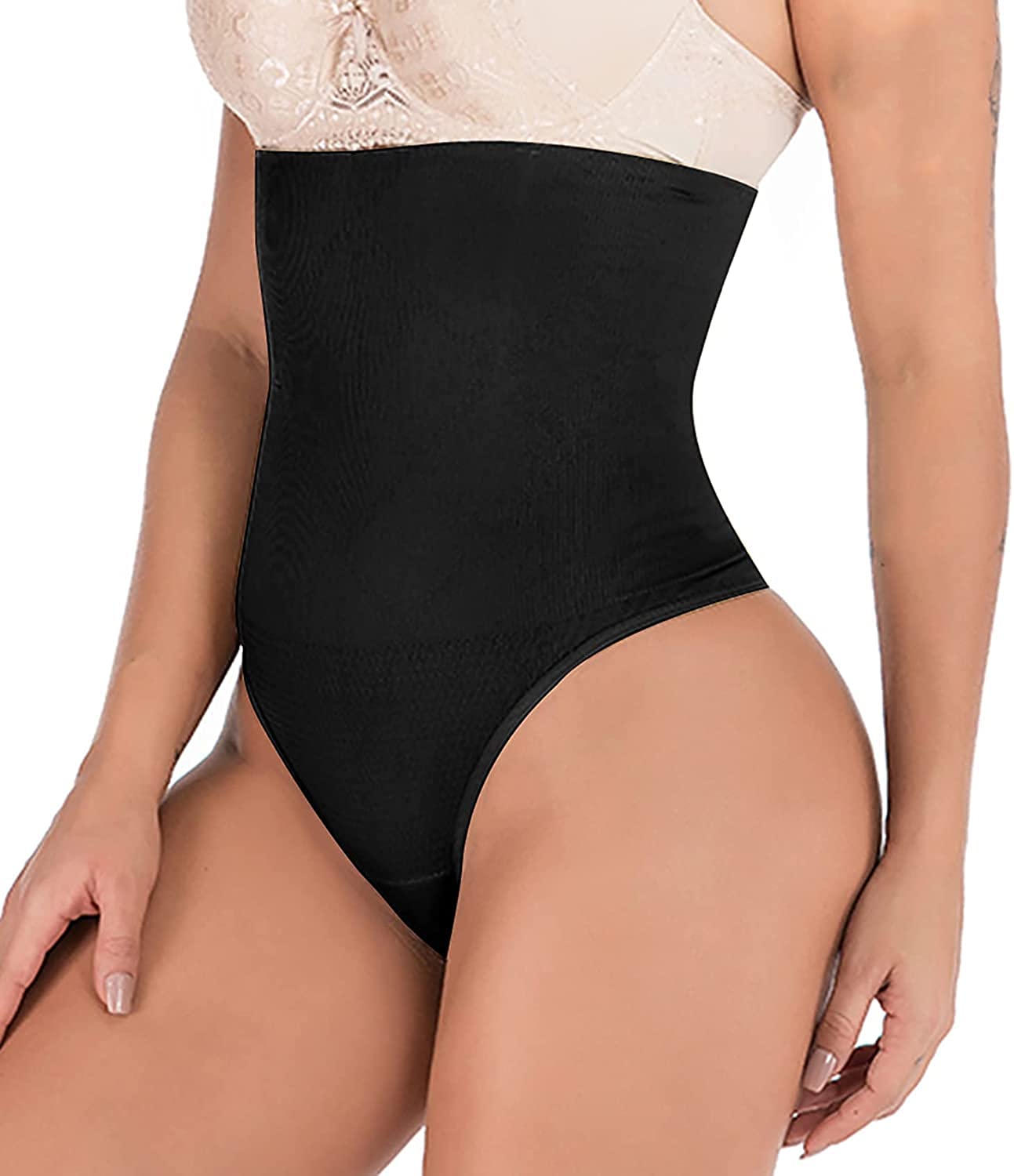 Price:$9.99 Thong Shapewear for Women Waist Cincher Girdle Tummy Control Panties Hi-Waist Body Shaper at Amazon Women’s Clothing store