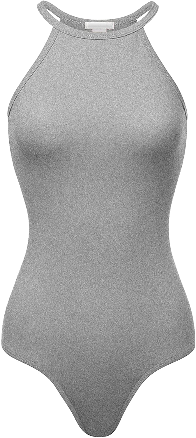 Price:$11.98 Womens Basic Solid Soft Stretchy Tank Top Bodysuit Leotard at Amazon Women’s Clothing store
