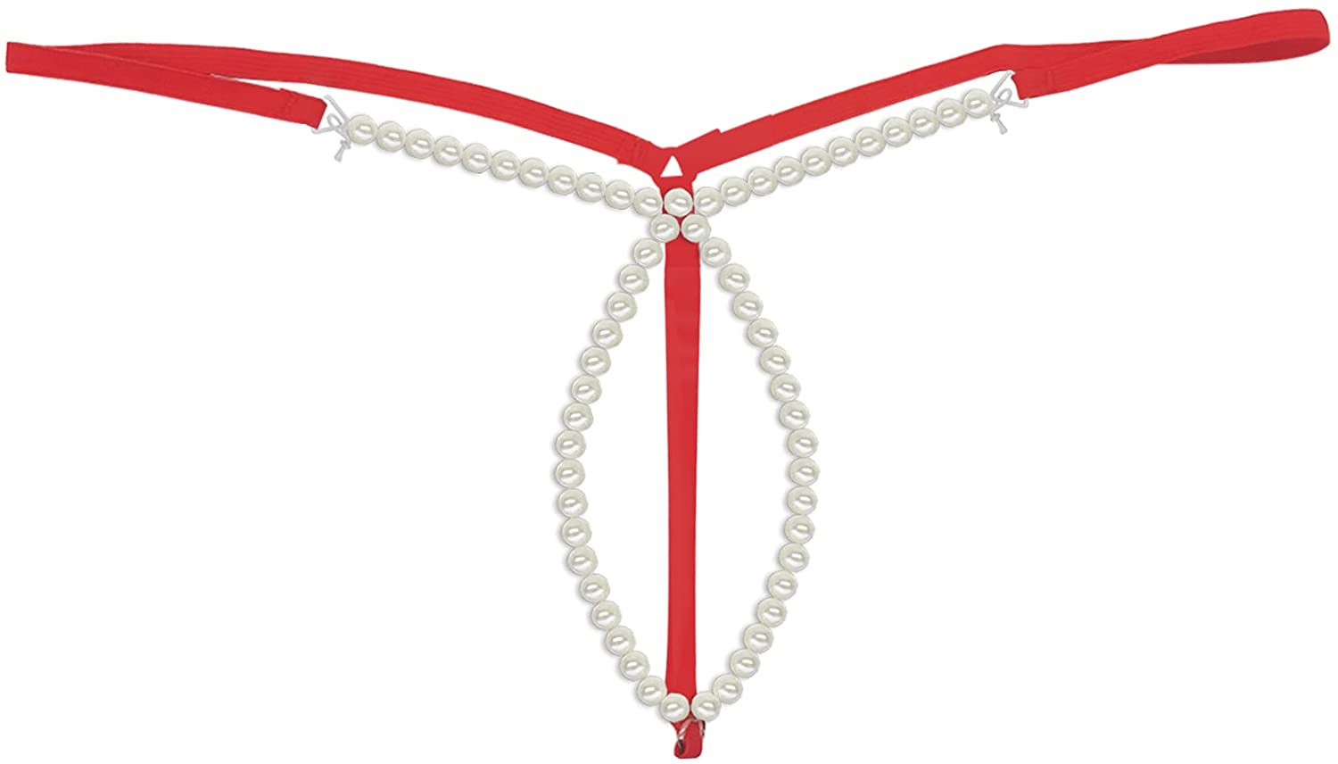 Price:$9.99 Shiny Beads Sexy Thong, Female Low Waist Underwear, Two Chains Hollow Temptation Pants, Ladies See-through Brief, Smooth Touch Beads Massage Thongs for Fun and Couples Pleasure Red : Clothing, Shoes & Jewelry