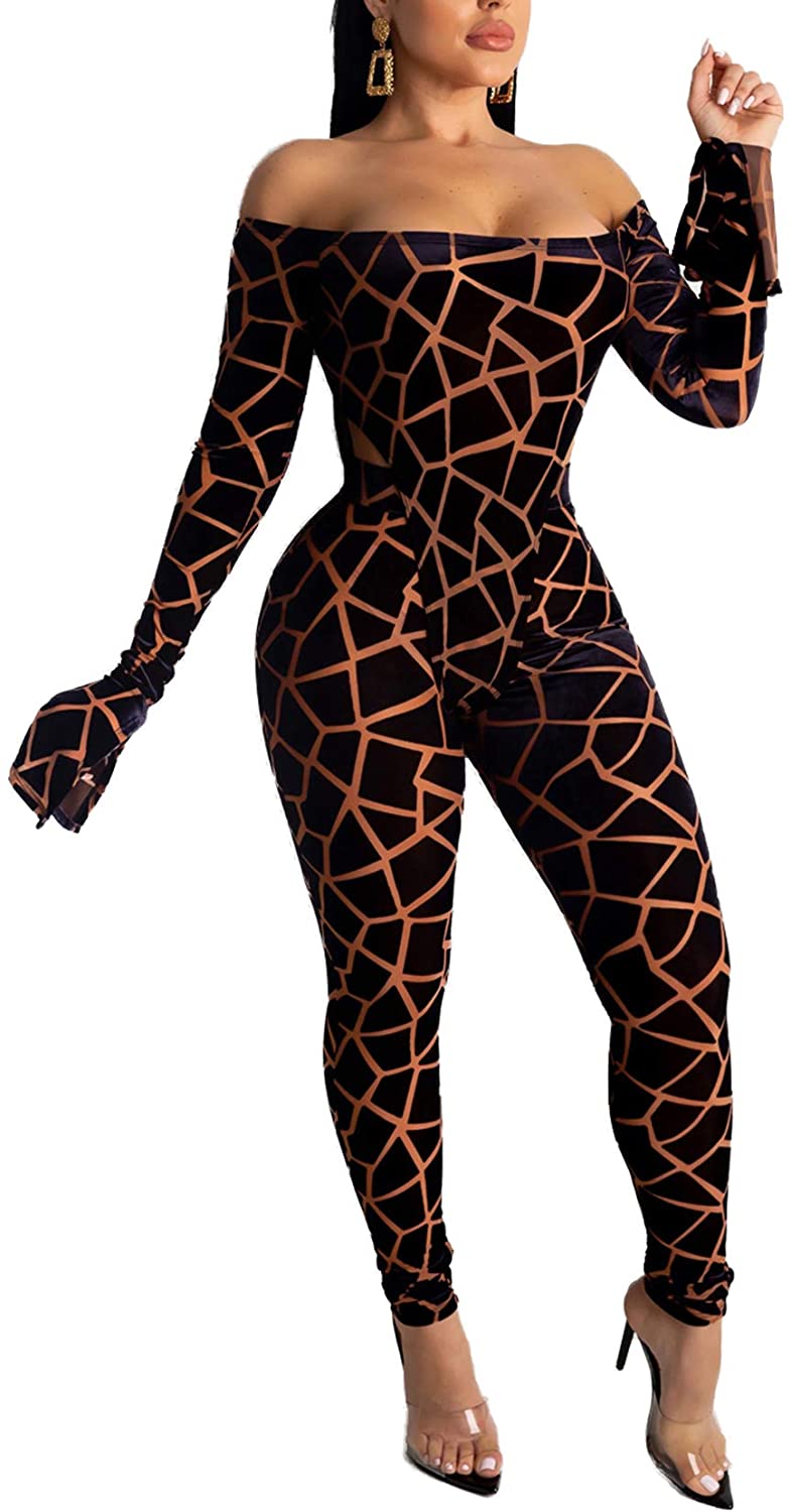 Price:$21.99 Sexy Two Piece Outfits for Women Clubwear Long Sleeve Pants Jumpsuits Bodycon Sweatsuit : Clothing, Shoes & Jewelry
