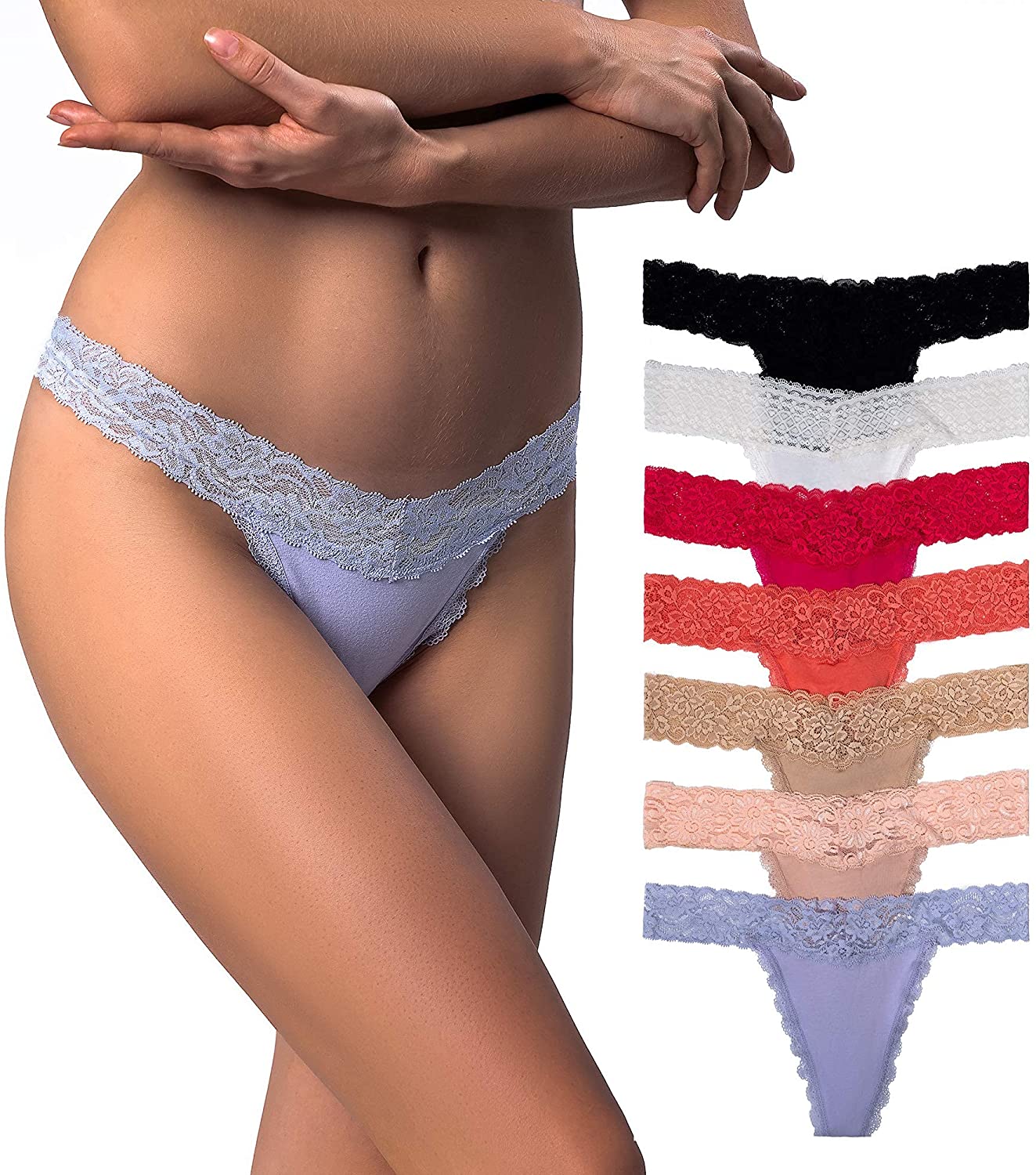 Price:$14.90 Thongs,Low Rise Underwear Lace Panties T Back Thongs : Clothing, Shoes & Jewelry