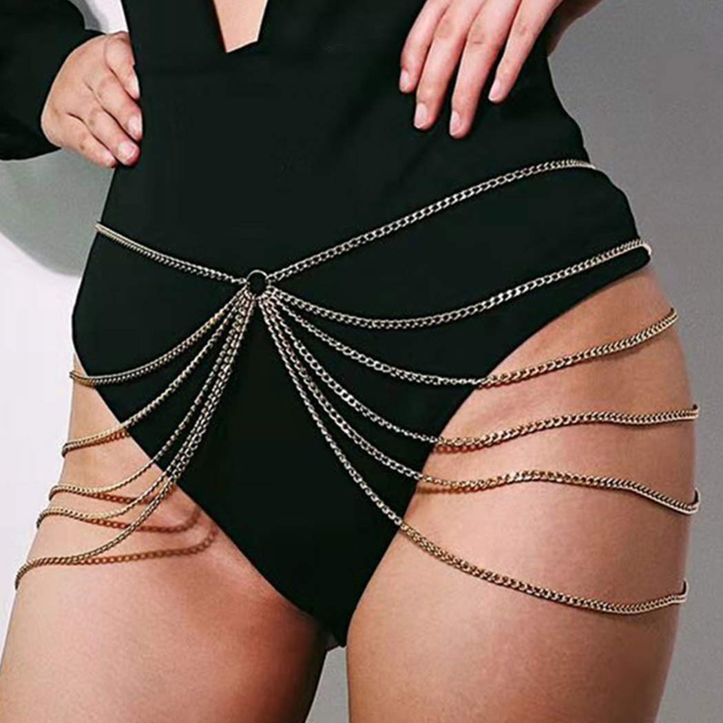 Price:$9.66 Boho Belly Chains Silver Sexy Waist Chain Bikini Beach Layered Body Chain Jewerly for Women and Gilrs : Clothing, Shoes & Jewelry