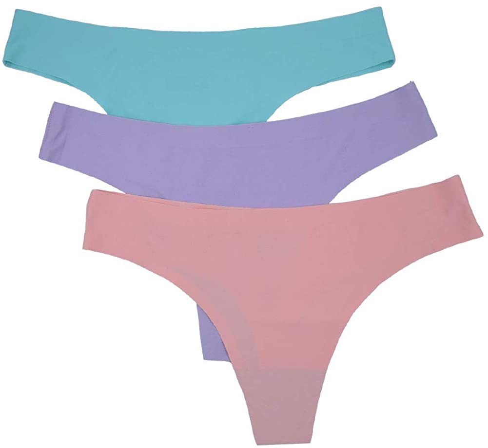 Price:$7.99 Sexy Lace Underwear Women's Invisible Seamless Bikini Underwear Soft Hipster Panties Lace Briefs for Women at Amazon Women’s Clothing store