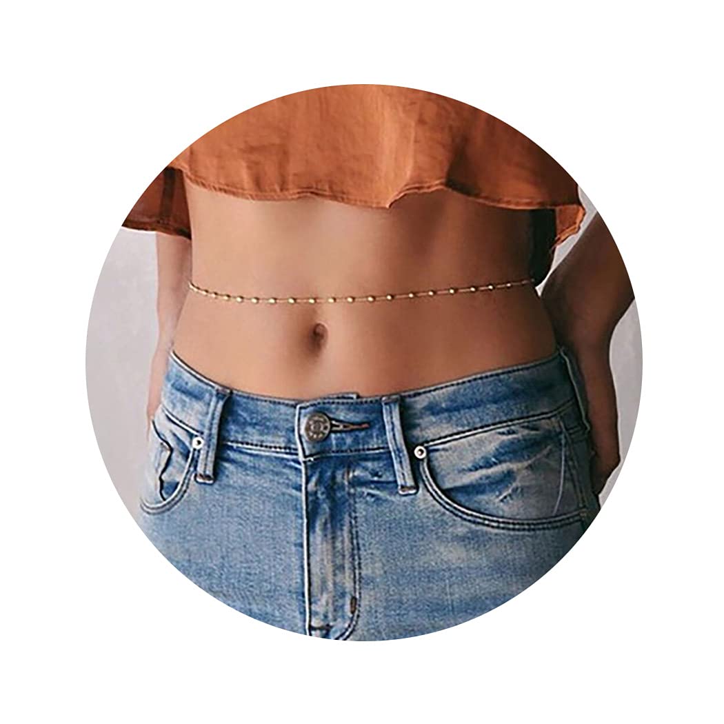 Price:$8.66 Gold Body Chains Bead Waist Belly Chain Bikini Night Club Party Beach Chains Body Accessories Jewelry for Women and Girls : Clothing, Shoes & Jewelry