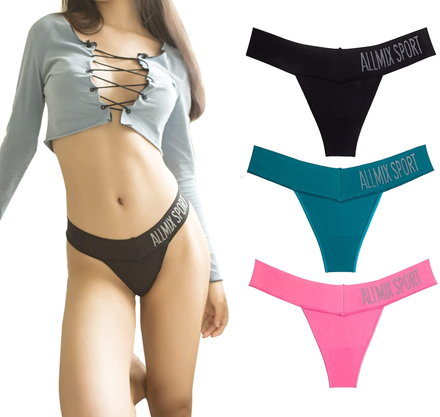 Price:$14.56 ‘s Thongs Sexy Lady Thongs Sport Thongs 3 pcs Pack Thongs G-Strings Sexy Underwear : Clothing, Shoes & Jewelry