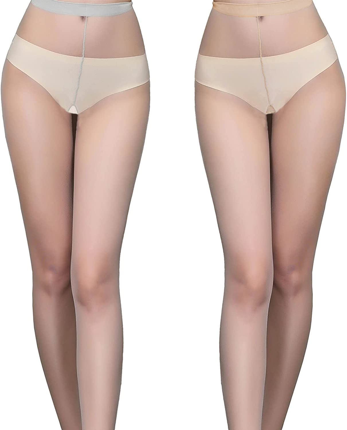 Price:$8.44 High Waist Control Top Slimming Sexy Pantyhose Thigh High Stockings with Fake Garter Belt and Panty(GG-Line,NB-line) at Amazon Women’s Clothing store