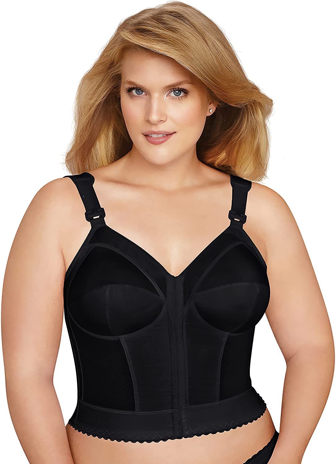 Price:$13.55 Form FULLY #5107530 Classic Support Slimming Full-Coverage Longline Posture Bra, Front Closure, Wire-Free at Amazon Women’s Clothing store