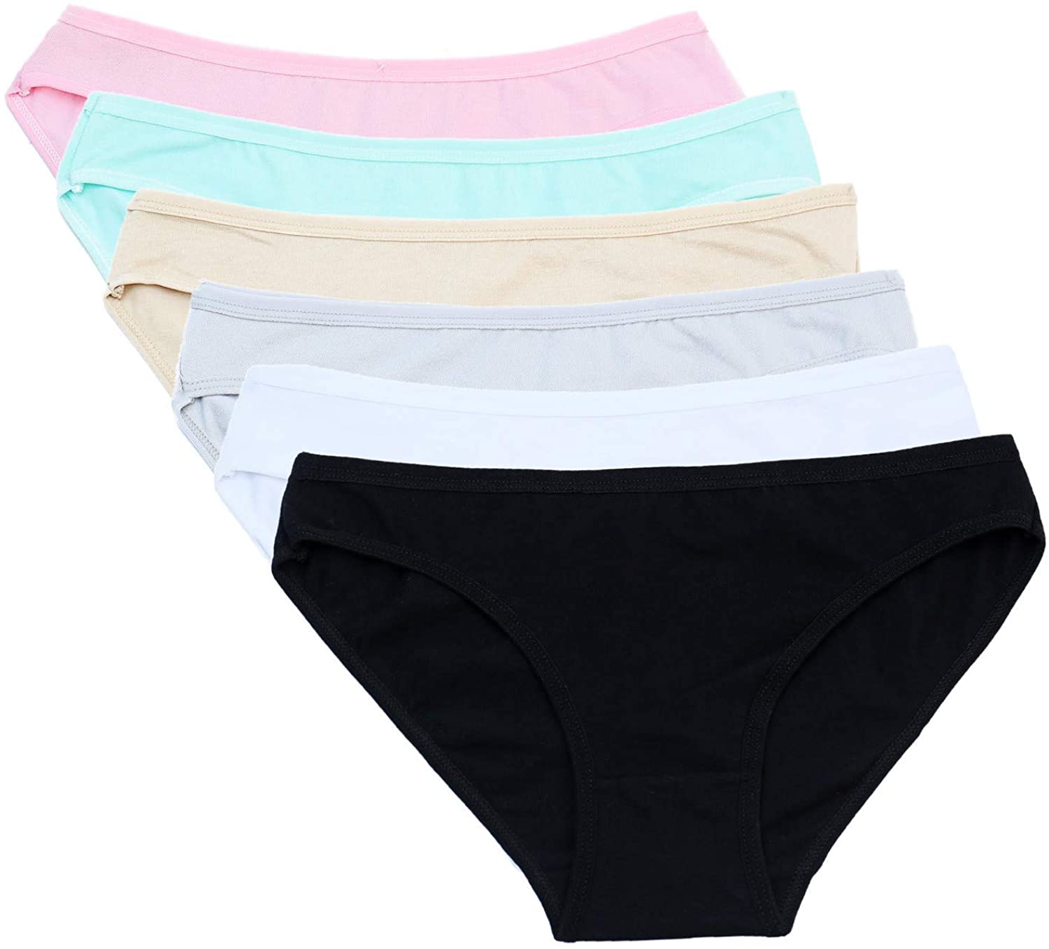 Price:$24.95 Sexy Hipster Panties Cotton Bikini Underwear Briefs Pack of 6（Multi Colors，7 (US L)(Label XL) at Amazon Clothing store