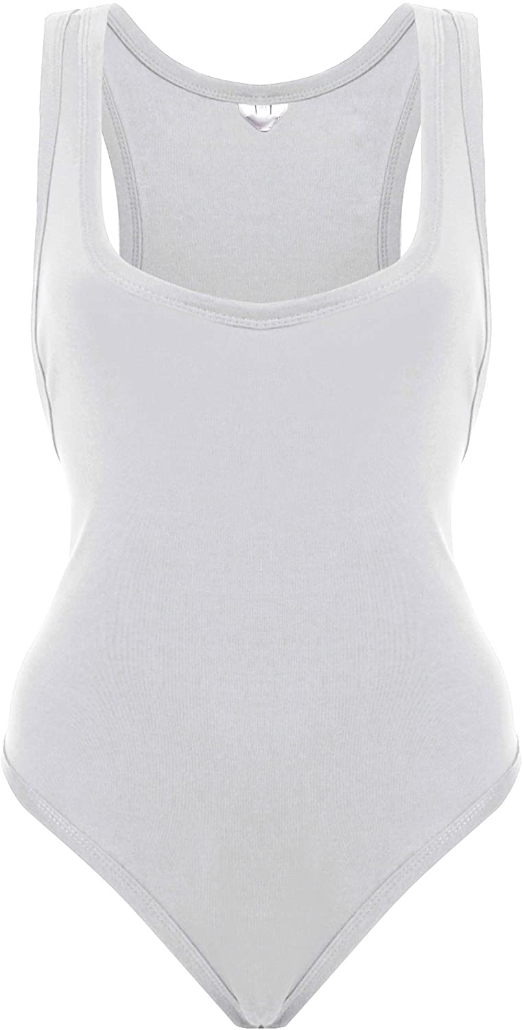 Price:$9.99 Solid Slim Fit Sexy Basic Sleeveless One Piece Bodysuit with Stretch Plus Size : Clothing, Shoes & Jewelry