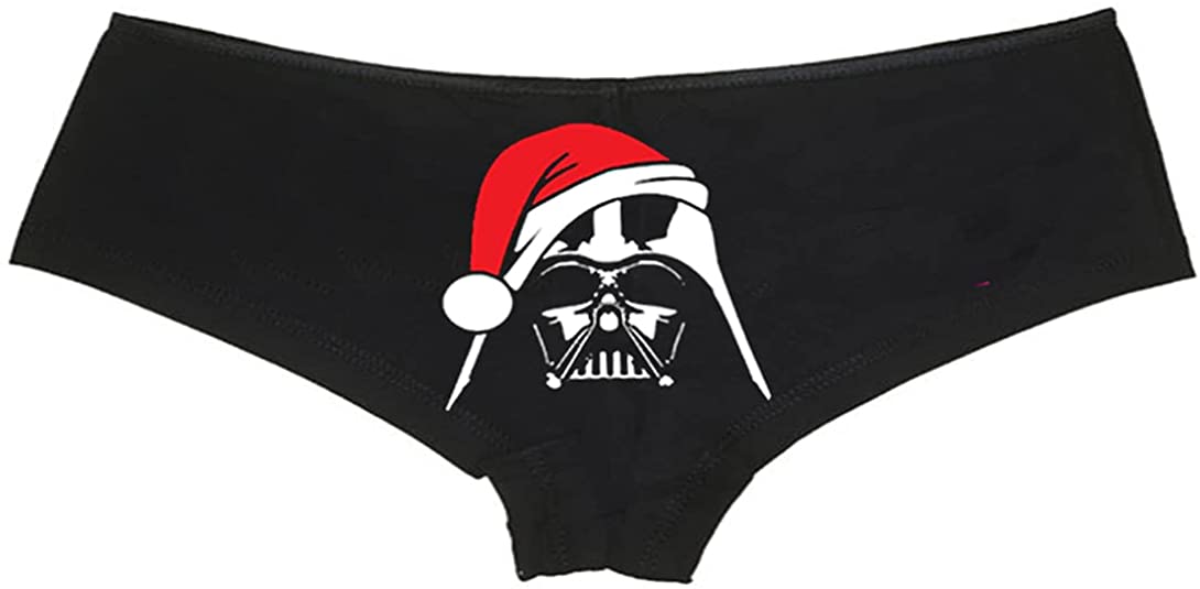 Price:$12.00 Sexy Christmas Boy Short Panties - With Vader Santa Clause Hat Graphic at Amazon Women’s Clothing store