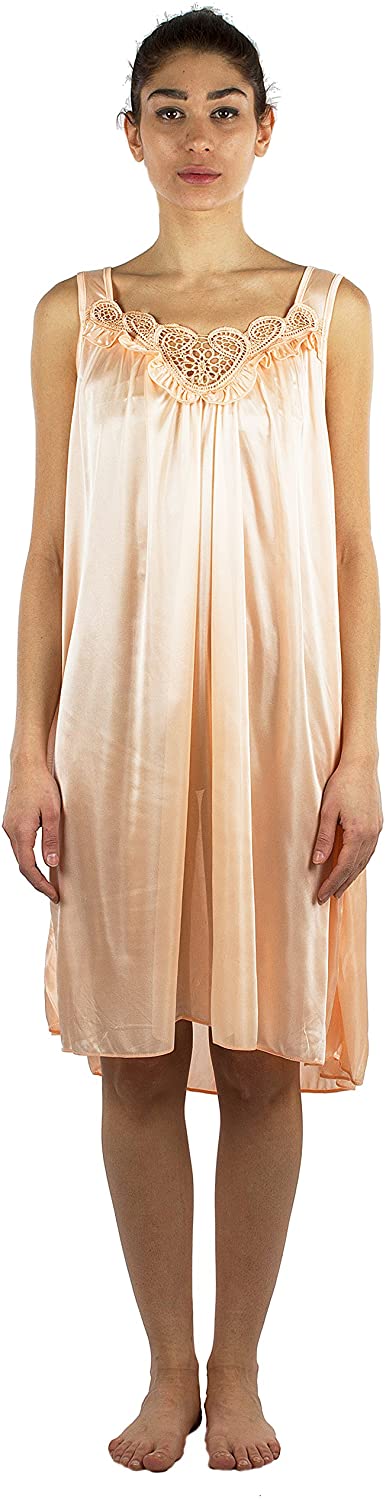 Price:$10.99 Lace Accent Sheer Nightgowns - Medium to 4X Available (9006) at Amazon Women’s Clothing store