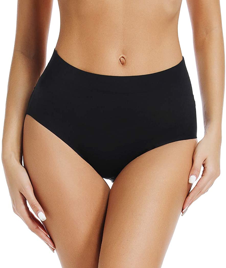 Price:$16.99 Underwear Women High Waist Brief Panties-Sexy No Show Underwear 2 Pack (Black-2 Pack, XL) at Amazon Women’s Clothing store