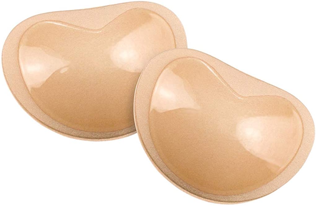 Price:$6.49 Adhesive Bra Pads Breast Inserts Breathable Push Up Breast Padding Inserts Bra Cups for Swimsuits, 1 Pair Beige, FREE Size at Amazon Women’s Clothing store