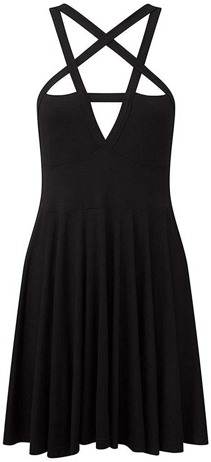 Price:$24.98 Dress Gothic Vintage Romantic Casual Dress for Women at Amazon Women’s Clothing store
