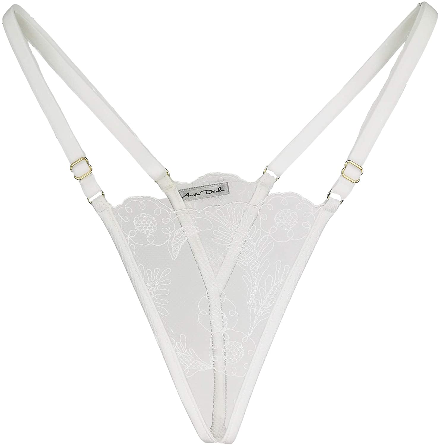 Price:$33.00 DÉCHU Sheer lingerie see through Knickers panties thong sexy gift for her lace G string Fully adjustable : Clothing, Shoes & Jewelry