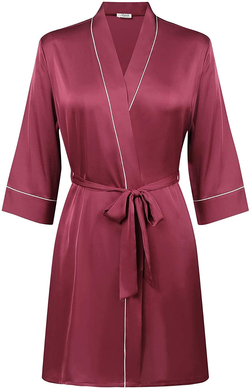 Price:$27.99 Silk Robes V Neck Party Satin Kimono Nightgown Bathrobe Ultra Soft Sleepwear at Amazon Women’s Clothing store