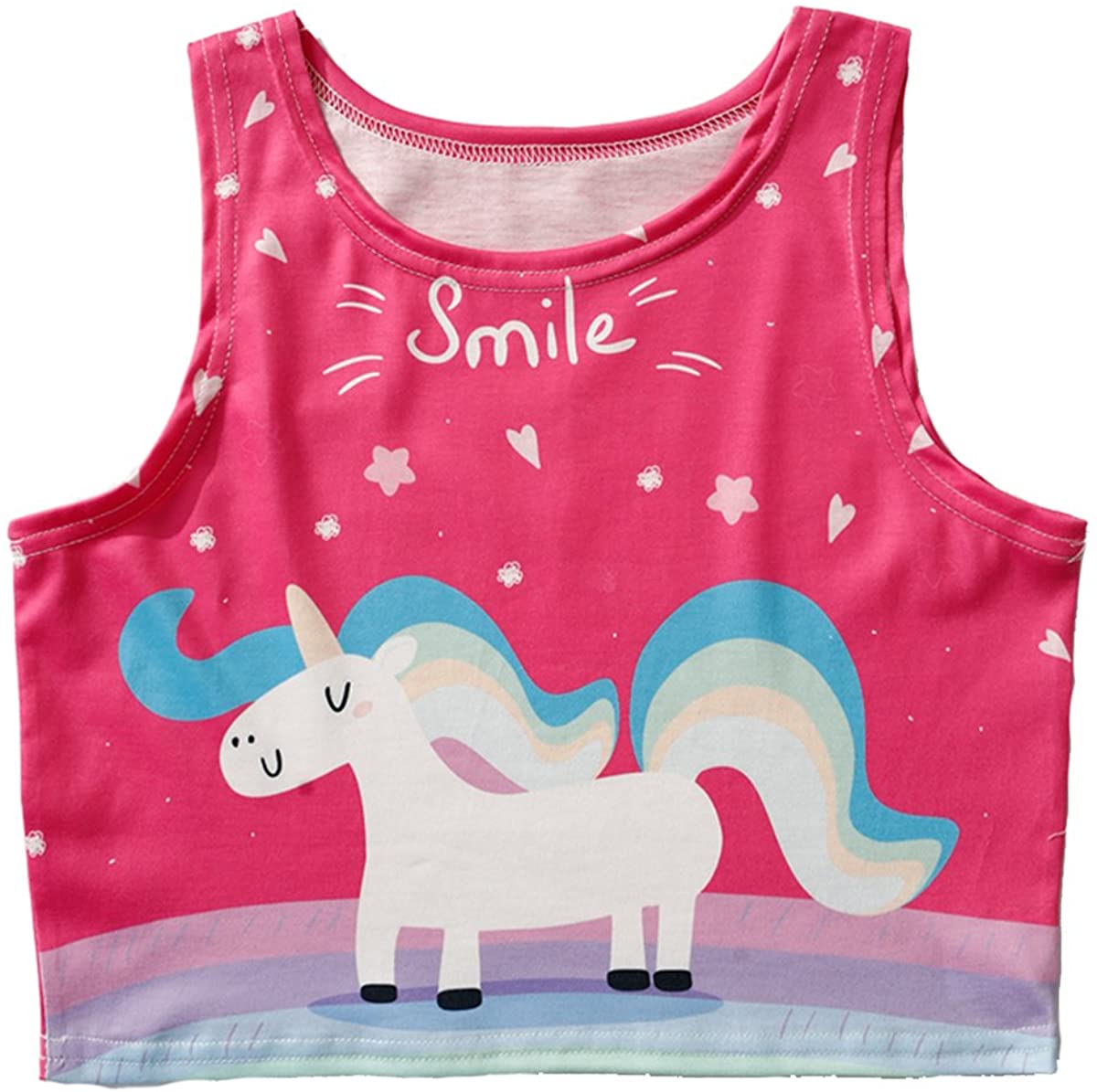 Price:$7.99 Bustier Crop Top Skinny T-Shirt Sports Dance Tops Vest Tank … (Rose) at Amazon Women’s Clothing store