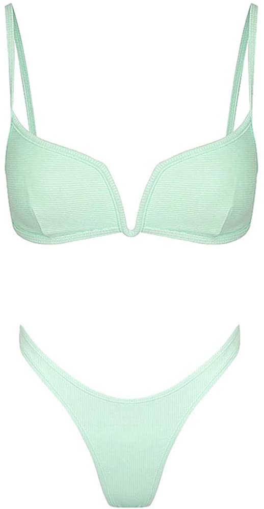 Price:$13.99 New Sexy Bikini V-line Ladies Swimsuit Suspenders Brazilian Bikini Push up The Beach Two-Piece Swimsuit : Clothing, Shoes & Jewelry