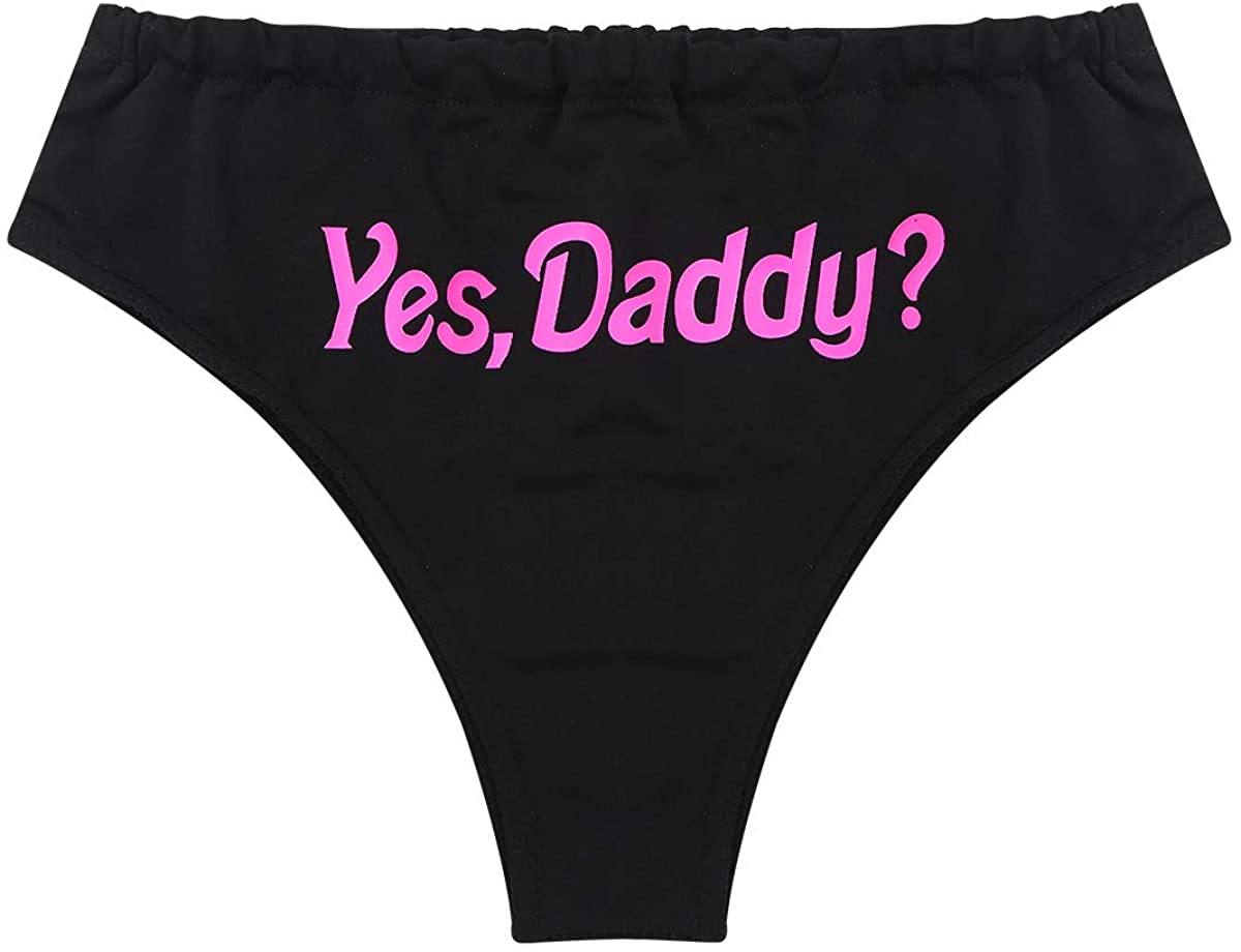 Price:$11.15 Womens Adult Panties Sexy Yes Daddy Printed Thong Naughty Cheeky Briefs Underwear: Clothing, Shoes & Jewelry