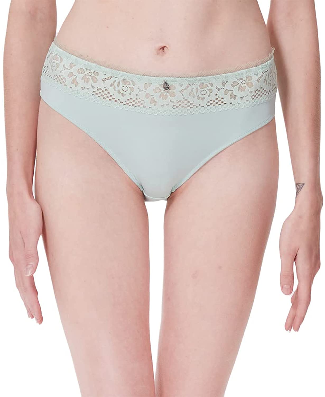 Price:$18.99 Lingerie Women’s Lace Superfine Fabric Cute Ruffle Brief Panties at Amazon Women’s Clothing store