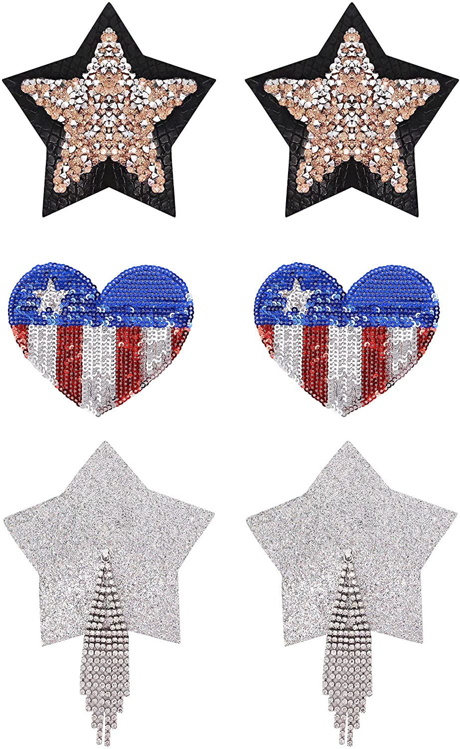 Price:$16.99 Women's Sexy Metallic Sequined Nipple Skin Covers Reusable Cute Shape Silicone Breast Petals Bra Pasties - Silver Diamond Chain : Clothing, Shoes & Jewelry