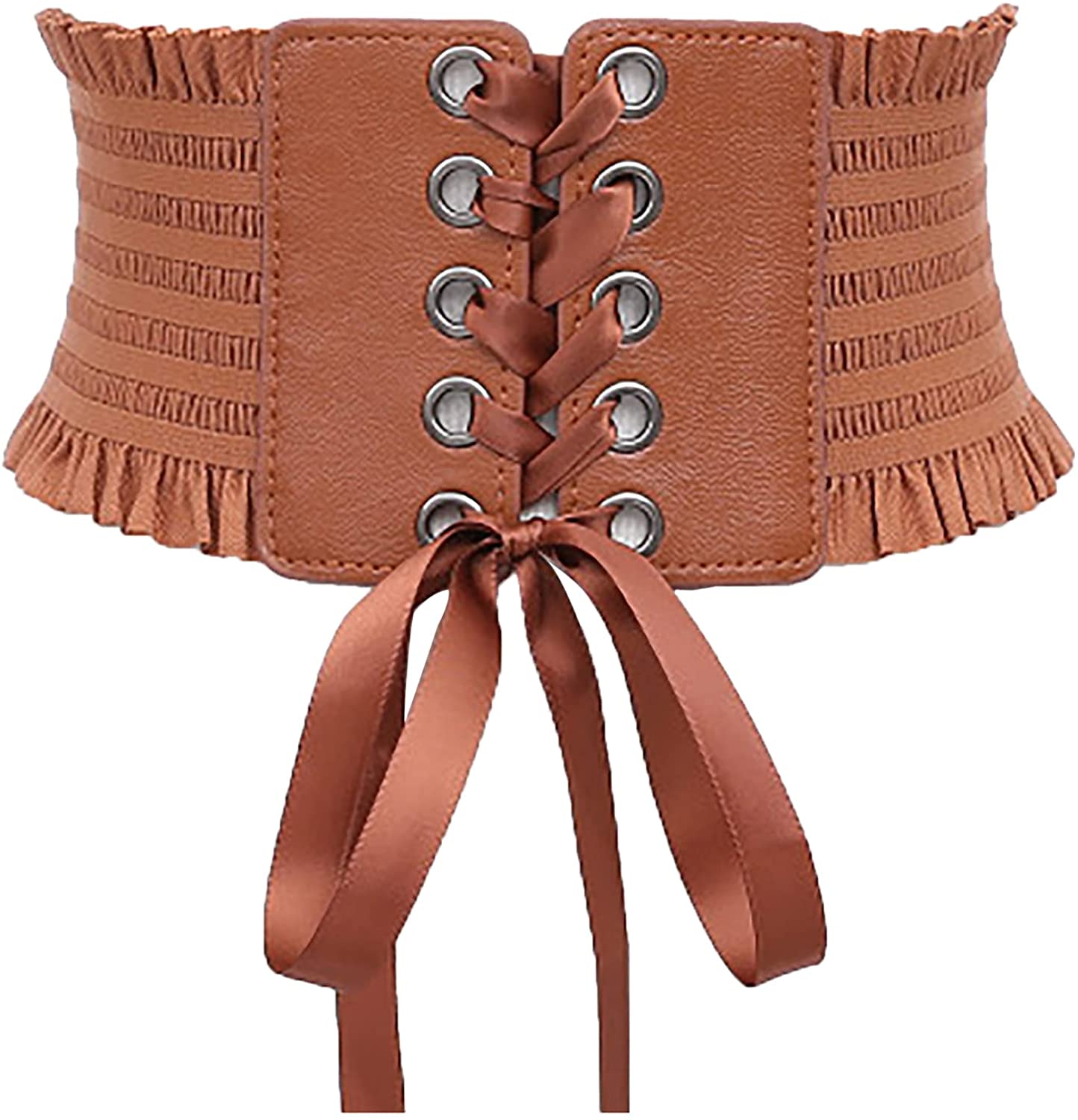 Price:$14.12 Elastic Costume Waist Belt Lace-up Cinch Wide Belt Bow Tie Wrap Boho Corset Dress Waist Band : Clothing, Shoes & Jewelry