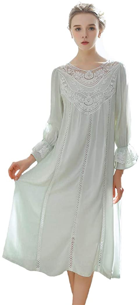 Price:$23.99 Vintage Victorian Sleepwear Sleeveless/Short/Long Sleeve Sheer Nightgown Pajamas Nightwear Lounge Dress at Amazon Women’s Clothing store