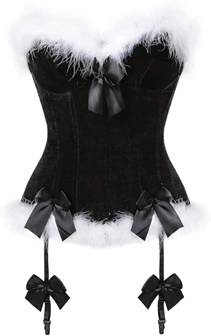 Price:$16.99 Sexy Santa Lingerie Sexy Santa Costumes for Women Christmas Costumes Corset Top Large Black: Clothing, Shoes & Jewelry